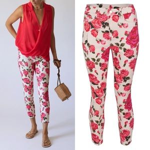 L'AGENCE High Rise Floral Print
MARGOT ROSE CROP SKINNY JEANS 25